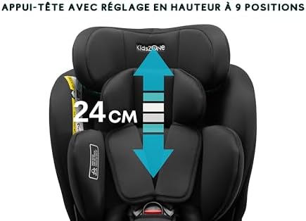 Siège auto i-Size 360° avec protection latérale et installation ISOFIX