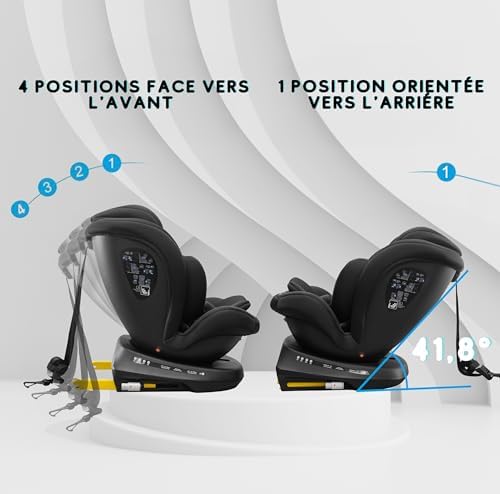 Siège auto i-Size 360° avec protection latérale et installation ISOFIX