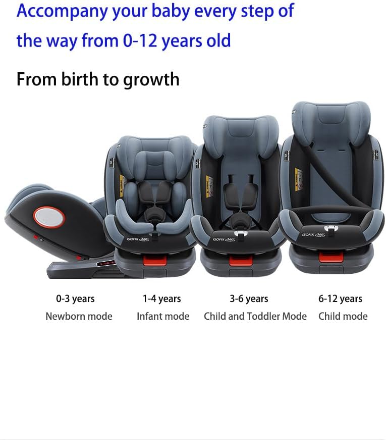 Siège auto rotatif à 360° avec sécurité avancée et confort ergonomique