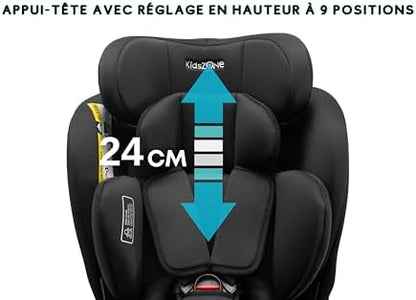 Siège auto i-Size 360° avec protection latérale et installation ISOFIX