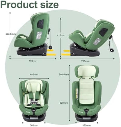 Siège auto évolutif avec rotation 360° et protection multidimensionnelle