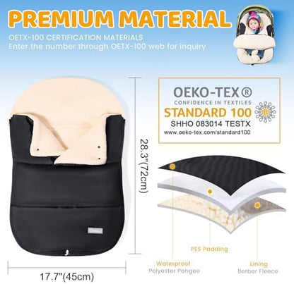 Chancelière Réglable pour Siège Auto Bébé - Confort et Sécurité en Hiver