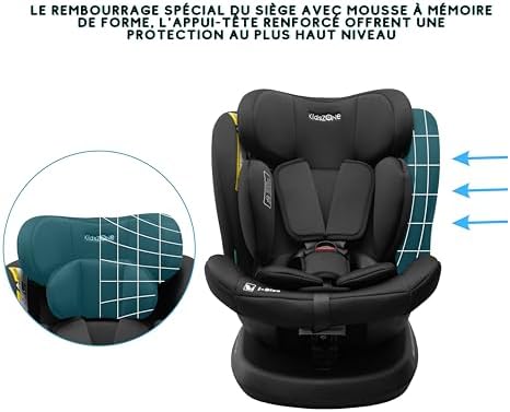 Siège auto i-Size 360° avec protection latérale et installation ISOFIX