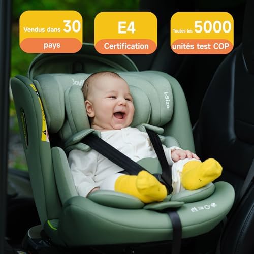 Siège auto pivotant 360° pour enfants de 40 à 150 cm avec sécurité i-Size